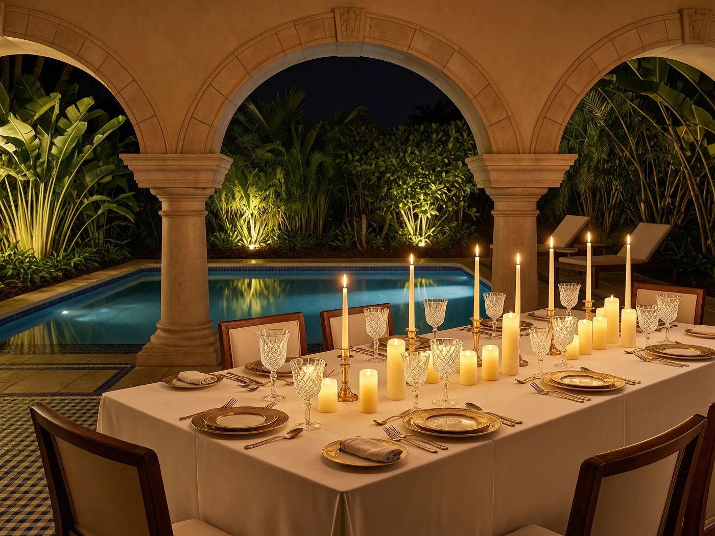 Dinner at a historic Miami Beach mansion