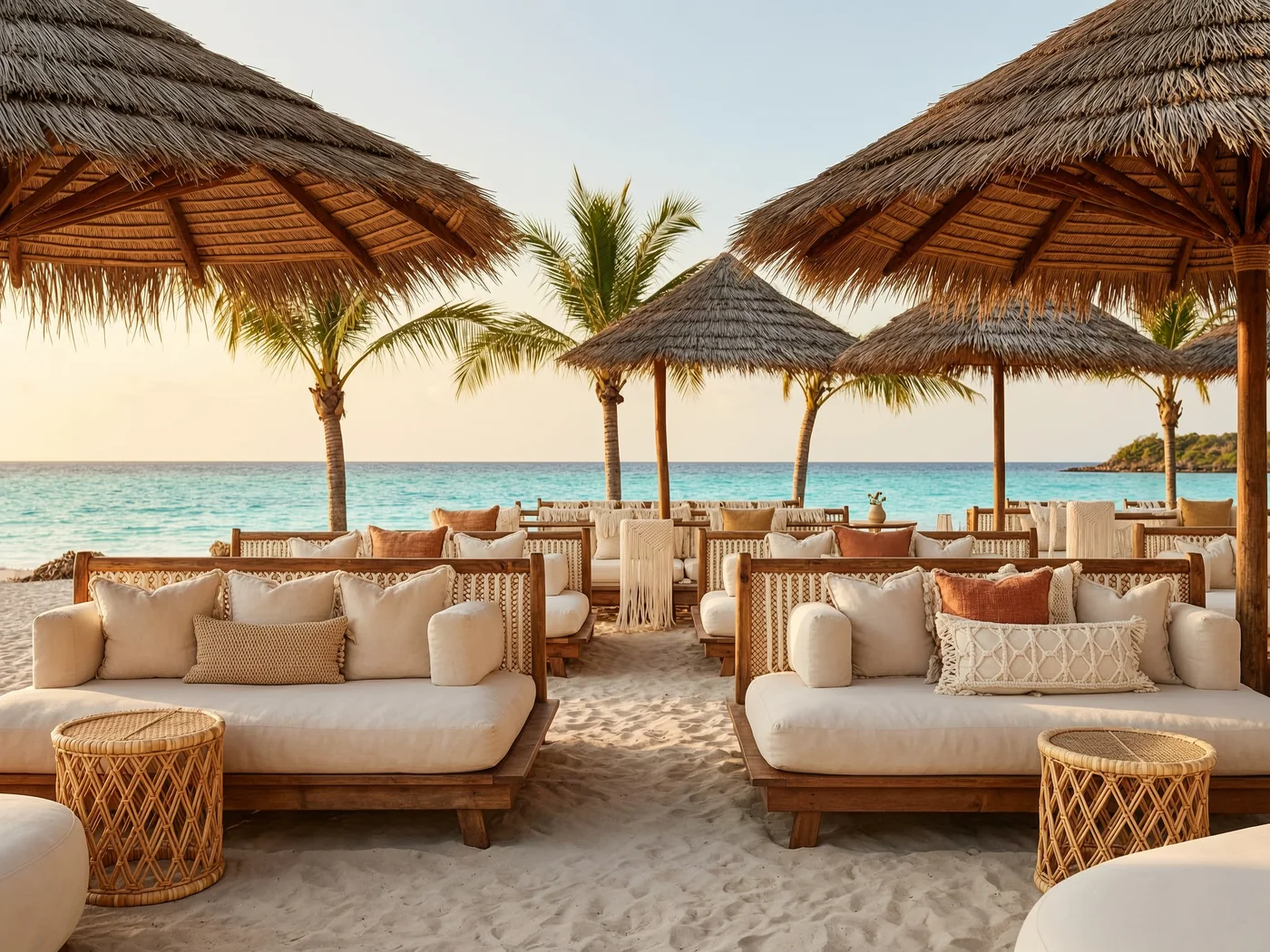Boho-luxury beach club on the Tulum coast